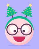 Omi mit Weihnachtsbaum-Haarschmuck